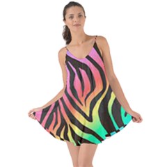 Rainbow Zebra Stripes Love the Sun Cover Up