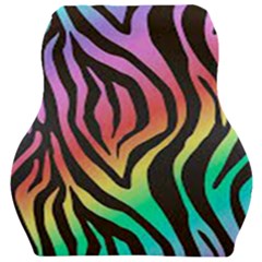 Rainbow Zebra Stripes Car Seat Velour Cushion 