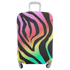 Rainbow Zebra Stripes Luggage Cover (medium) by nate14shop