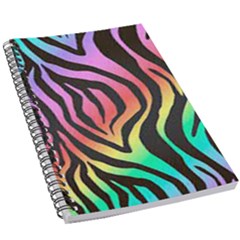 Rainbow Zebra Stripes 5.5  x 8.5  Notebook