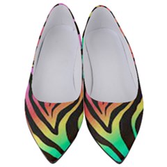 Rainbow Zebra Stripes Women s Low Heels