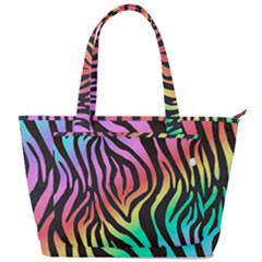 Rainbow Zebra Stripes Back Pocket Shoulder Bag 