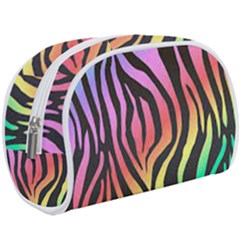Rainbow Zebra Stripes Make Up Case (Large)