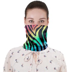 Rainbow Zebra Stripes Face Covering Bandana (Adult)