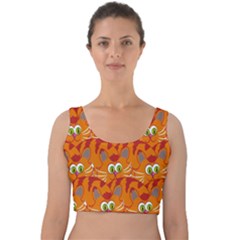 Animals Pet Cats Velvet Crop Top by artworkshop