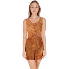 Annual Rings Tree Wood Bodycon Dress by artworkshop