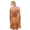 Annual Rings Tree Wood Off Shoulder Skater Dress View2