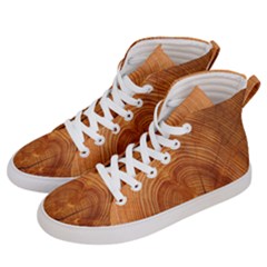 Annual Rings Tree Wood Men s Hi-top Skate Sneakers by artworkshop