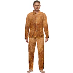 Annual Rings Tree Wood Men s Long Sleeve Velvet Pocket Pajamas Set by artworkshop