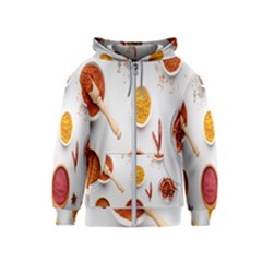 Masala Spices Food Kids  Zipper Hoodie