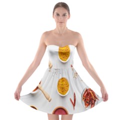 Masala Spices Food Strapless Bra Top Dress by artworkshop