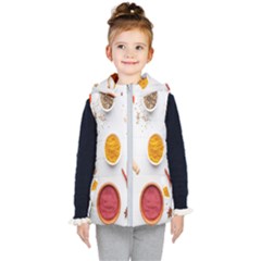 Masala Spices Food Kids  Hooded Puffer Vest by artworkshop