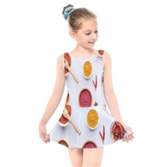 Masala Spices Food Kids  Skater Dress Swimsuit by artworkshop