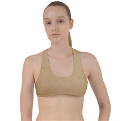 Paper Brown Criss Cross Racerback Sports Bra by artworkshop