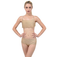 Paper Brown Layered Top Bikini Set by artworkshop