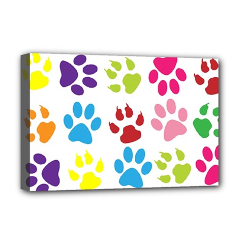 Paw Print Deluxe Canvas 18  X 12  (stretched) by artworkshop