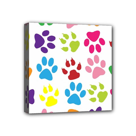 Paw Print Mini Canvas 4  X 4  (stretched) by artworkshop