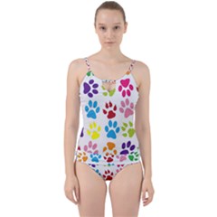 Paw Print Cut Out Top Tankini Set by artworkshop