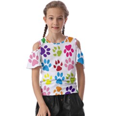 Paw Print Kids  Butterfly Cutout Tee by artworkshop