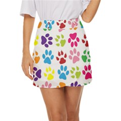 Paw Print Mini Front Wrap Skirt by artworkshop