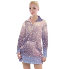 Snowfall Winter Women s Long Sleeve Casual Dress by artworkshop