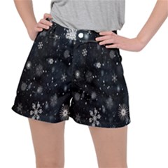 Snowflakes Snow Ripstop Shorts by artworkshop