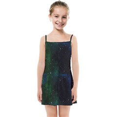 Stars Sky Space Kids  Summer Sun Dress by artworkshop