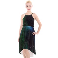 Stars Sky Space High-low Halter Chiffon Dress  by artworkshop