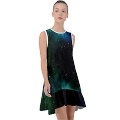 Stars Sky Space Frill Swing Dress by artworkshop