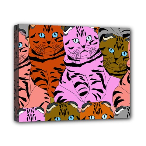 Tileable Seamless Cat Kitty Canvas 10  x 8  (Stretched)