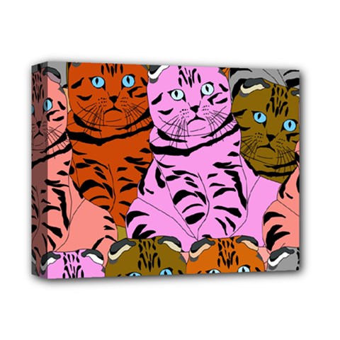 Tileable Seamless Cat Kitty Deluxe Canvas 14  x 11  (Stretched)