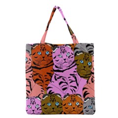 Tileable Seamless Cat Kitty Grocery Tote Bag