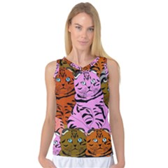 Tileable Seamless Cat Kitty Women s Basketball Tank Top