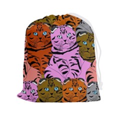 Tileable Seamless Cat Kitty Drawstring Pouch (2XL)