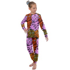 Tileable Seamless Cat Kitty Kids  Long Sleeve Set 