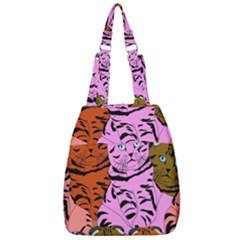 Tileable Seamless Cat Kitty Center Zip Backpack