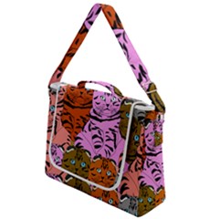 Tileable Seamless Cat Kitty Box Up Messenger Bag