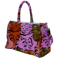 Tileable Seamless Cat Kitty Duffel Travel Bag