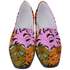 Tileable Seamless Cat Kitty Women s Classic Loafer Heels