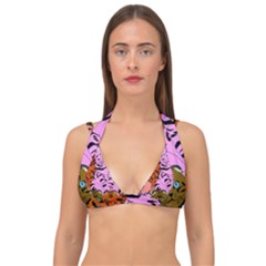 Tileable Seamless Cat Kitty Double Strap Halter Bikini Top