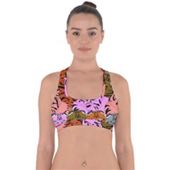 Tileable Seamless Cat Kitty Cross Back Hipster Bikini Top 