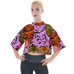 Tileable Seamless Cat Kitty Mock Neck Tee