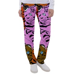 Tileable Seamless Cat Kitty Women s Casual Pants