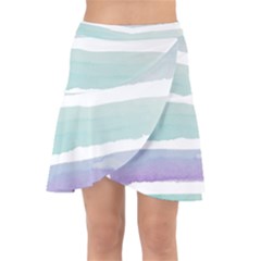 Watercolor Wrap Front Skirt