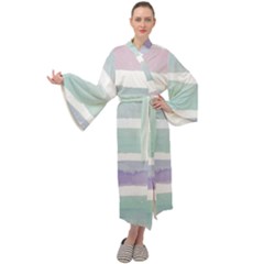 Watercolor Maxi Velour Kimono