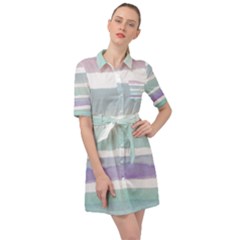 Watercolor Belted Shirt Dress by artworkshop