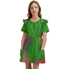 Handball Kids  Frilly Sleeves Pocket Dress