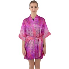 Engulfing Love Half Sleeve Satin Kimono  by Thespacecampers