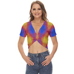 Time Twist Front Crop Top by Thespacecampers