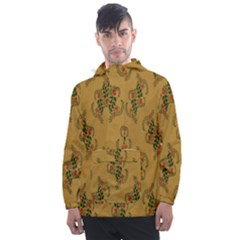 Flowers-001 Men s Front Pocket Pullover Windbreaker by nate14shop